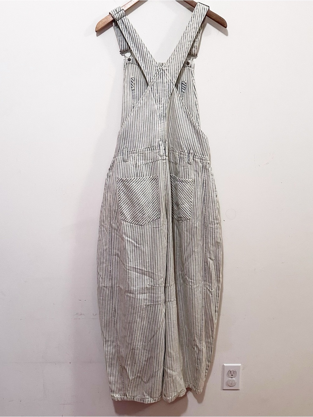 Free People We The Free Good Luck Railroad Striped Overalls - Picture 7 of 9